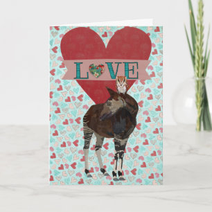 Cartão De Festividades OKAPI & OWL Heart Valentine Card