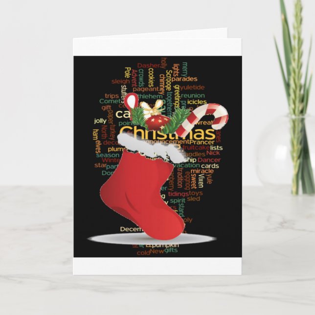 Cartão De Festividades Olá! Feliz Natal GIFTS e um Feliz ano novo (Frente)