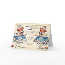 Old Antique Vintage Happy Easter wish greetings