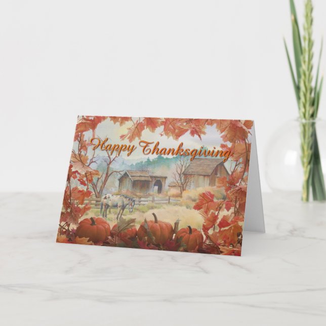 Cartão De Festividades OLD BARN & APPALOOSA by SHARON SHARPE Holiday Card (Frente)