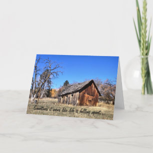 Cartão De Festividades Old Barn Encouragement Card