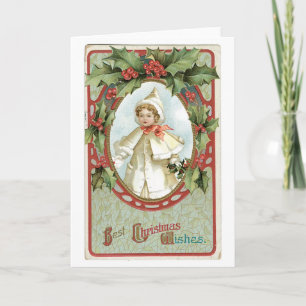 Cartão De Festividades Old-fashioned Christmas, Holly