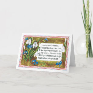 Cartão De Festividades Old-fashioned Christmas, Snowdrops