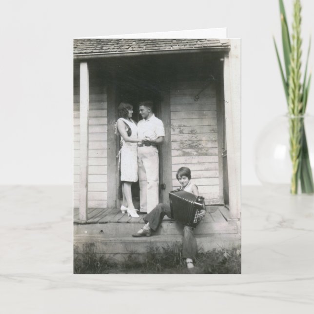 Cartão De Festividades Old-Fashioned Romance (Frente)