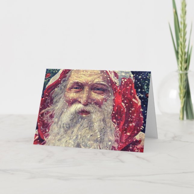 Cartão De Festividades Old-fashioned Victorian Saint Nicholas (Frente)