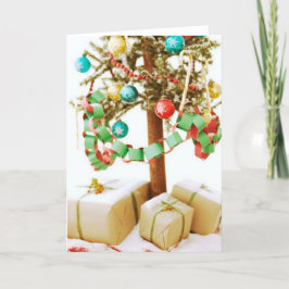 Cartão De Festividades Old Time Christmas Tree Cards and Stickers