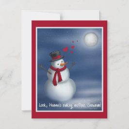 Cartão De Festividades Olhe, os Céus Fazendo Outro Boneco de Neve