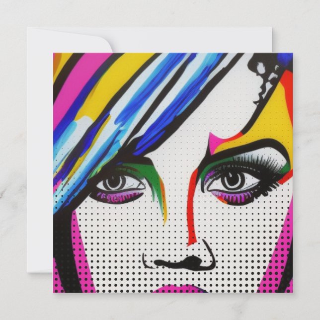 Cartão De Festividades Olhos Mentirosos (Frente)