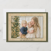 Olive Green Alegria para o Mundo Multi Foto Heirlo