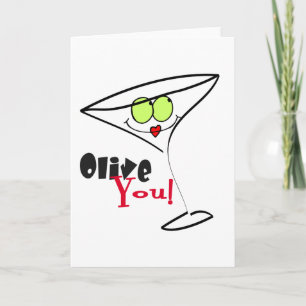 Cartão De Festividades Olive You Valentine's Cards