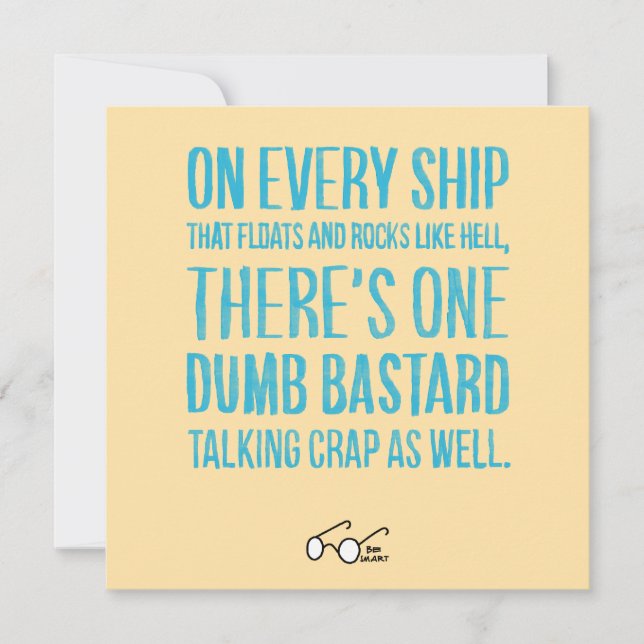 Cartão De Festividades On Every Ship (Frente)