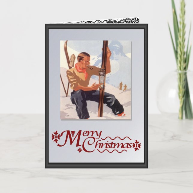 Cartão De Festividades On the piste (Frente)