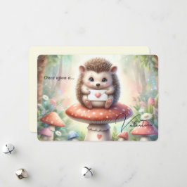 Cartão De Festividades Once Upon a Valentine Hedgehog Card