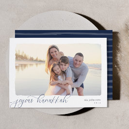 Cartão De Festividades Onda | Simples Foto Horizontal Chanucá