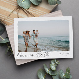 Cartão De Festividades Onda | Simples Paz Horizontal na Foto da Terra