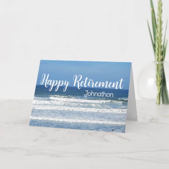 Cartão De Festividades Ondas e aposentadoria do surf (Frente)