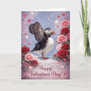 Cartão De Festividades Onde o Amor Levanta Voo – Puffin Dia dos Namorados