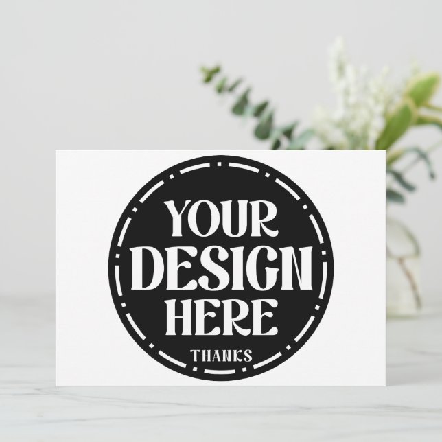 Cartão De Festividades One-of-a-kind, elegant, clean & bold (Em pé/Frente)