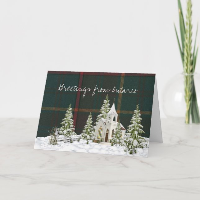 Cartão De Festividades Ontario Original Provincial Tartan (Frente)