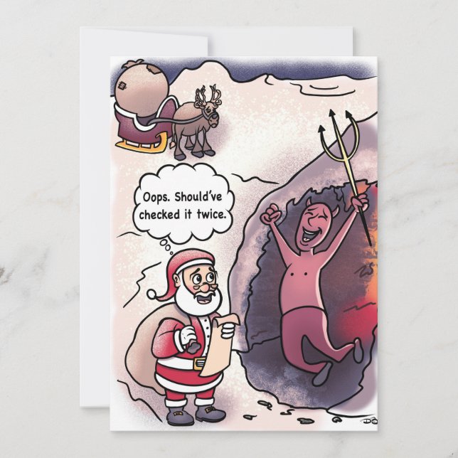 Cartão De Festividades Oops Greeting Card  (Frente)