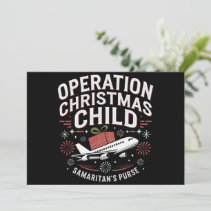 Cartão De Festividades Operação Criança de Natal Família Engraçada Corres