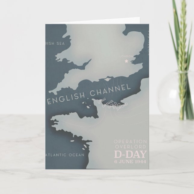 Cartão De Festividades Operação do dia D, Senhor poster militar. (Frente)