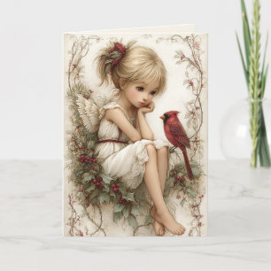 Cartão De Festividades Oração de Natal de Cardeal
