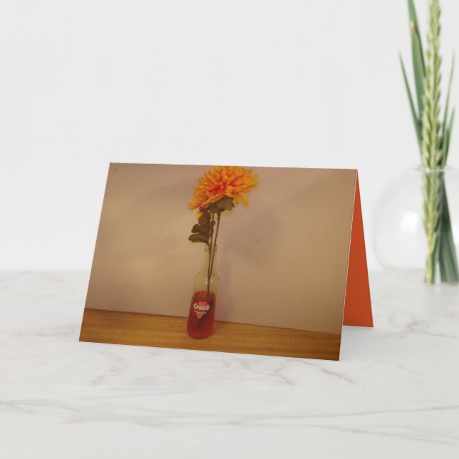 Cartão De Festividades Orange Crush Bottle Card Design (Frente)