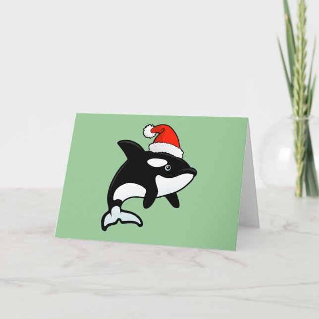 Cartão De Festividades Orca Santa (Frente)