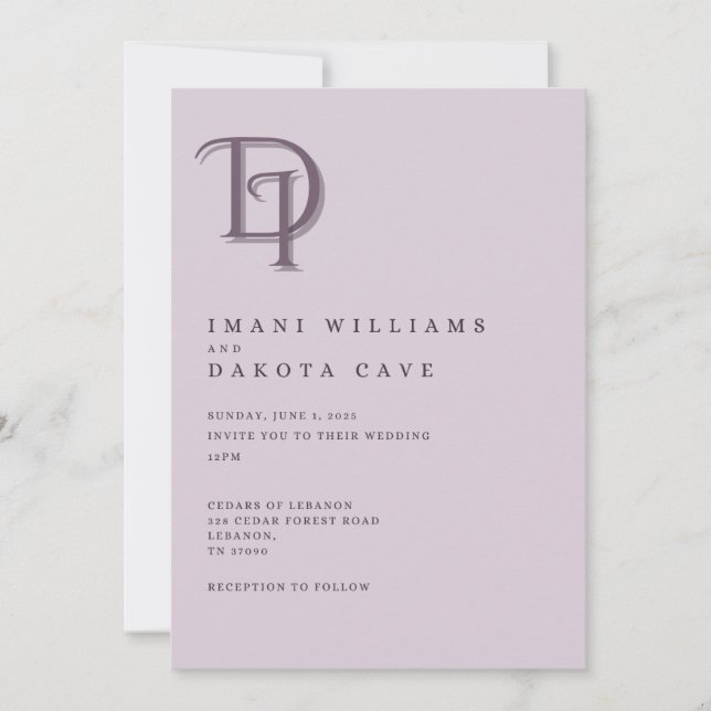 Cartão De Festividades Ordem Personalizada Imani & Dakota (Frente)