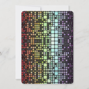 Cartão De Festividades Orgulho Neurogênero Geométrico Groovy Funky Retro