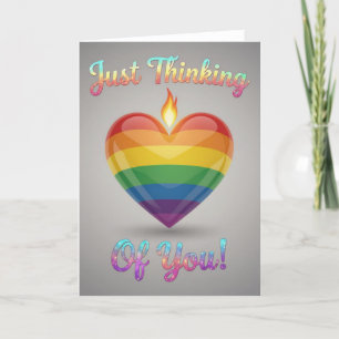 Cartão De Festividades Orgulho Rainbow Love, LGBTQIA