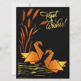 Cartão De Festividades Origami Best Wish Flat Card