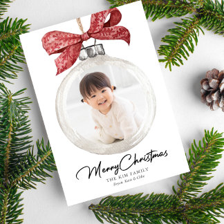 Cartão De Festividades Ornament com Arco Foto Natal