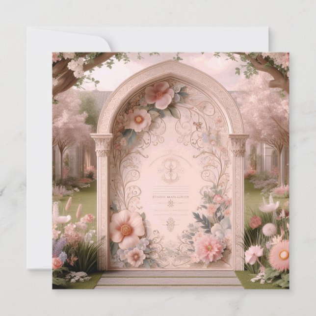 Cartão De Festividades ornamentado arquway adornado (Frente)