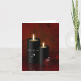 Cartão De Festividades Ornamento de Velas de Natal Gótica