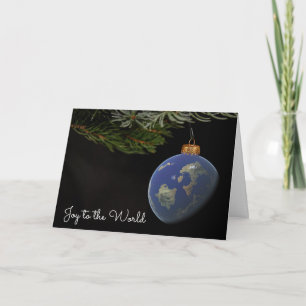 Cartão De Festividades Ornamento do Mundo de Natal