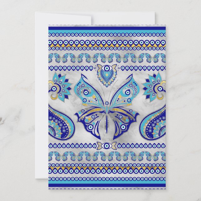 Cartão De Festividades Ornamento do Olho Mau da Borboleta (Frente)