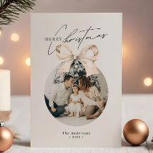 Ornamento Moderno Minimalista de Feliz Natal Foto