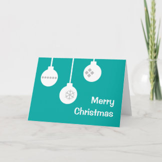 Cartão De Festividades Ornamentos - Teal
