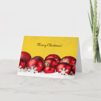 Cartão De Festividades Ornamentos vermelhos
