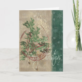 Cartão De Festividades Ornaments and Snowflakes