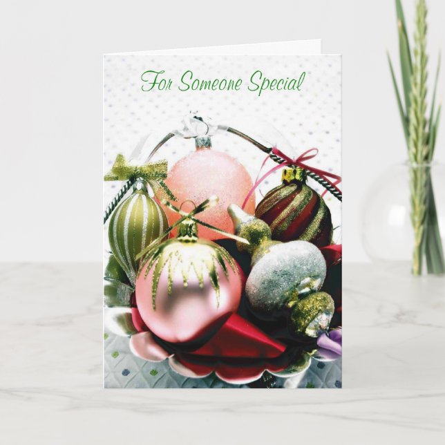 Cartão De Festividades Ornaments For Someone Special Special (Frente)