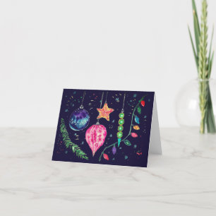 Cartão De Festividades Ornaments holiday card
