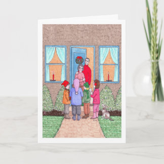 Cartão De Festividades Os Cantores de Natal Carol