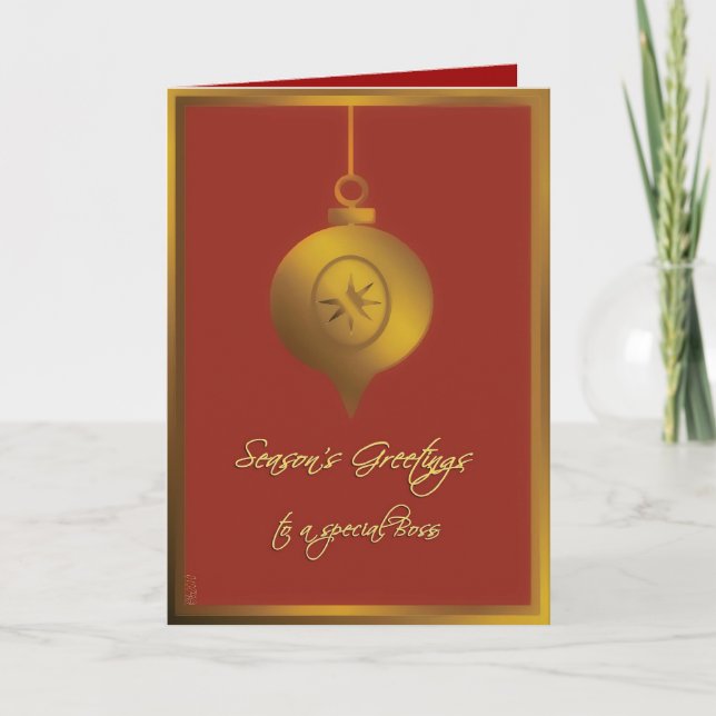 Cartão De Festividades os cumprimentos da estação a um ornamento especial (Frente)