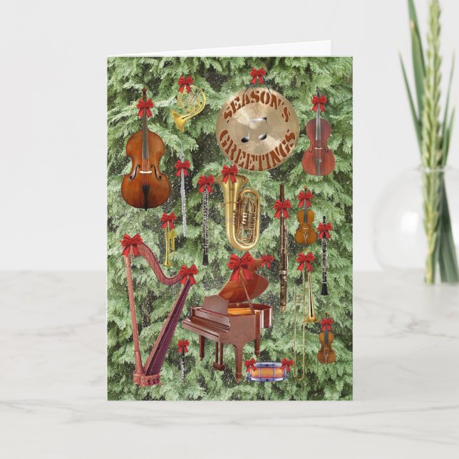 Cartão De Festividades Os cumprimentos da estação sinfónica (Frente)