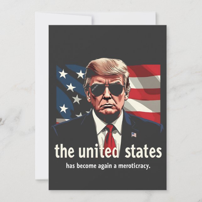 Cartão De Festividades Os Estados Unidos tornaram-se novamente uma Merito (Frente)