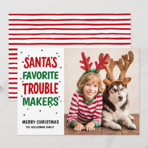 Cartão De Festividades Os Favoritos do Papai Noel: Criadores de Problemas