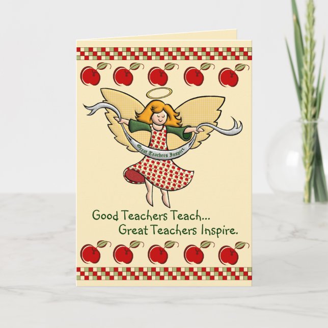 Cartão De Festividades Os grandes professores inspiram (Frente)
